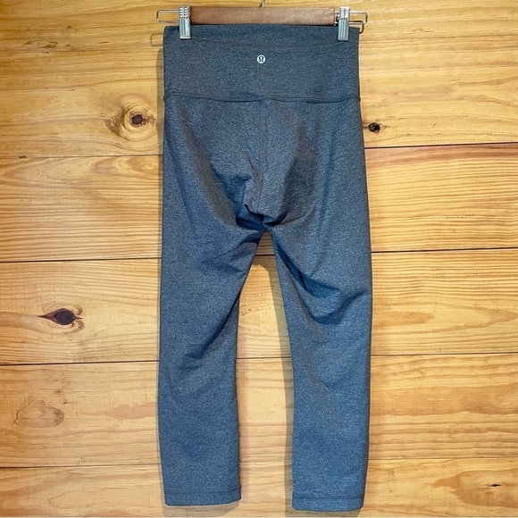 Lululemon Wunder Under High Rise Crop Luxtreme 22” Leggings in Black Grey 6 - Picture 6 of 14